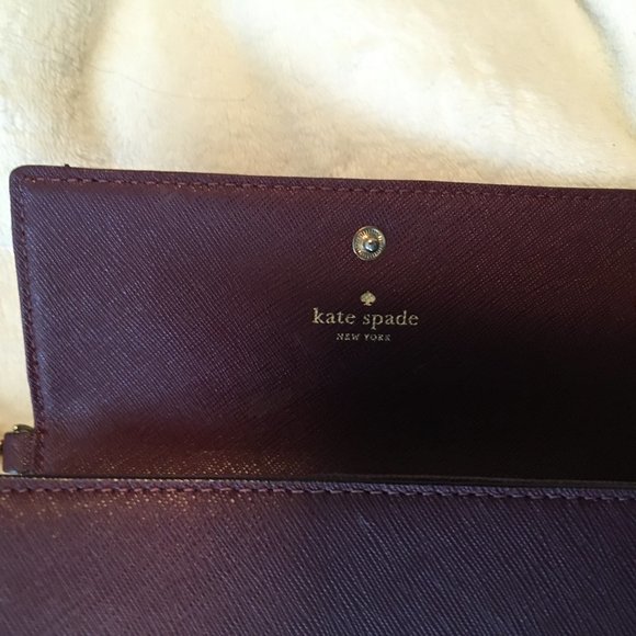 Kate Spade Hold The Phone Wristlet Wallet clutch plum purple *please read* - Picture 13 of 16